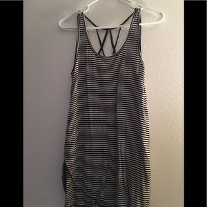 Black and white striped tank top